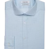 Calvin Klein Infinite Wrinkle Free Slim Fit Stretch Collar Dress Shirt, Blue Triangles -Men Clothing Shop MW40 5FL3 84 CALVIN KLEIN BLUE TRIANGLE MAIN