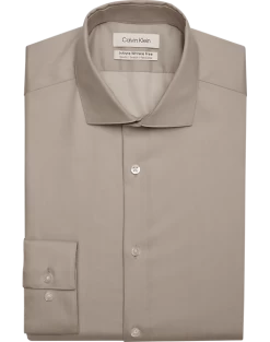 Calvin Klein Infinite Wrinkle Free Slim Fit Stretch Collar Dress Shirt, Cappuccino