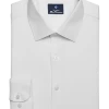 Ben Sherman Slim Fit Dobby Dress Shirt, White Basketweave -Men Clothing Shop MW40 5FM0 01 BEN SHERMAN WHITE SOLID MAIN