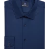 Ben Sherman Slim Fit Dobby Dress Shirt, Navy Basketweave -Men Clothing Shop MW40 5FM0 31 BEN SHERMAN NAVY SOLID MAIN