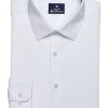 Ben Sherman Slim Fit Dobby Dress Shirt, White Diamond -Men Clothing Shop MW40 5FM4 01 BEN SHERMAN WHITE SOLID MAIN