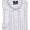 Ben Sherman Slim Fit Button-Down Collar Dress Shirt, Red And Blue Geo -Men Clothing Shop MW40 5FM8 26 BEN SHERMAN WHITE FANCY MAIN