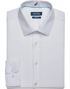 Nautica Slim Fit Four-Way Stretch Dress Shirt, White