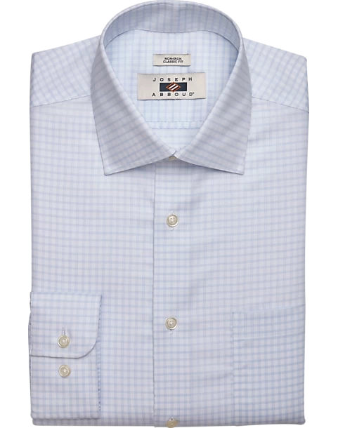 Joseph Abboud Classic Fit Dress Shirt, Blue Plaid 3 Joseph Abboud Classic Fit Dress Shirt, Blue Plaid