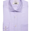 Joseph Abboud Classic Fit Spread Collar Dress Shirt, Lavender Tonal Plaid 2 Joseph Abboud Classic Fit Spread Collar Dress Shirt, Lavender Tonal Plaid -Men Clothing Shop MW40 5FP4 76 JOSEPH ABBOUD LAVENDER CHECK MAIN