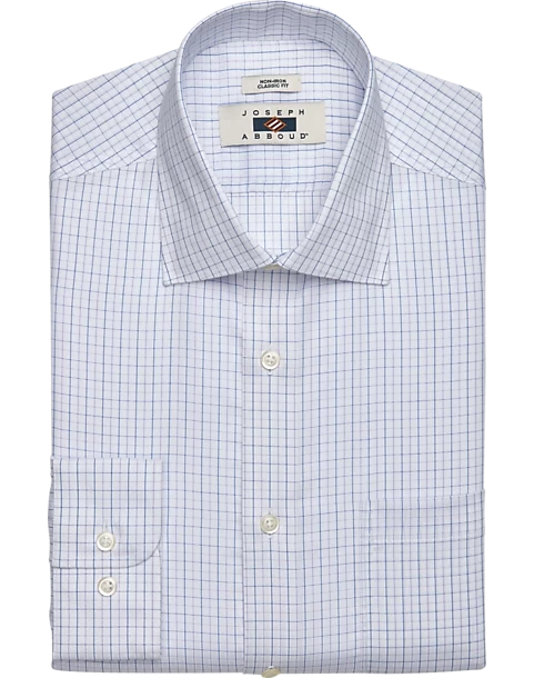 Joseph Abboud Classic Fit Dress Shirt, Purple Check 3 Joseph Abboud Classic Fit Dress Shirt, Purple Check
