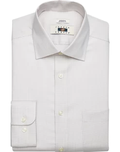 Joseph Abboud Modern Fit Dress Shirt, Khaki Tonal Check