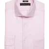 Pronto Uomo Modern Fit Spread Collar Dress Shirt, Pink Herringbone