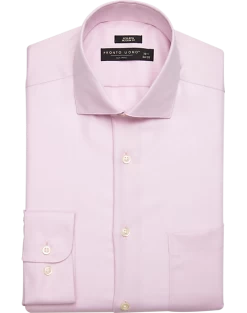 Pronto Uomo Modern Fit Spread Collar Dress Shirt, Pink Herringbone
