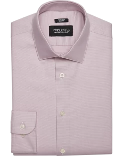 Awearness Kenneth Cole Slim Fit Spread Collar Dress Shirt, Pink Check