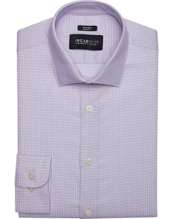 Awearness Kenneth Cole Slim Fit Spread Collar Dress Shirt, Lavender Plaid