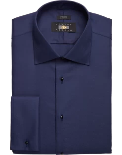 Joseph Abboud Classic Fit French Cuff Tuxedo Formal Shirt, Navy