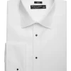 Pronto Uomo Slim Fit French Cuff Tuxedo Formal Shirt, White