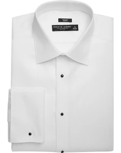 Pronto Uomo Slim Fit French Cuff Tuxedo Formal Shirt, White