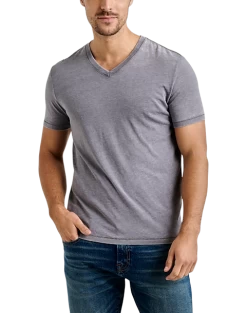 Lucky Brand Burnout Modern Fit V-Neck T-Shirt, Gray