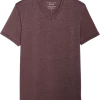 Lucky Brand Burnout Modern Fit V-Neck T-Shirt, Burgundy Burnout 1 Lucky Brand Burnout Modern Fit V-Neck T-Shirt, Burgundy Burnout -Men Clothing Shop MW40 6GXA 07 LUCKY BRAND BURGUNDY MAIN