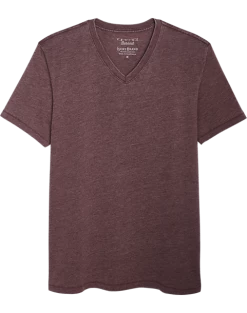 Lucky Brand Burnout Modern Fit V-Neck T-Shirt, Burgundy Burnout
