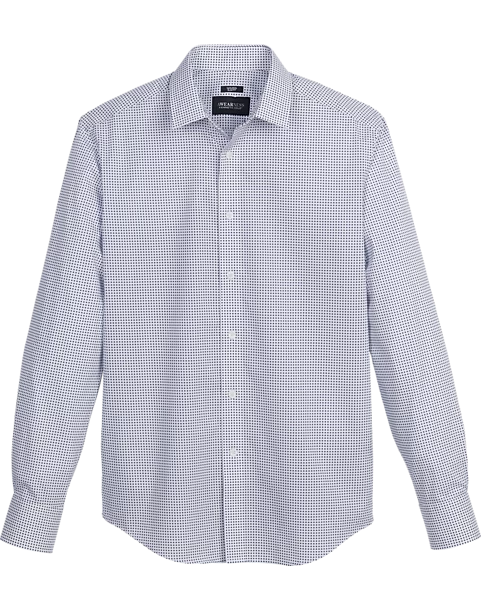 Awearness Kenneth Cole Slim Fit Sport Shirt, Navy Diamond Dot 3 Awearness Kenneth Cole Slim Fit Sport Shirt, Navy Diamond Dot