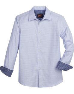 Egara Slim Fit Spread Collar Sport Shirt, Blue Arrow