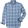 Joseph Abboud Modern Fit Spread Collar Sport Shirt, Blue Plaid -Men Clothing Shop MW40 6L7V 14 JOSEPH ABBOUD BLUE MAIN