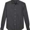 Awearness Kenneth Cole Slim Fit Sport Shirt, Black Mesh Pattern -Men Clothing Shop MW40 6LED 02 AWEARNESS KENNETH COLE BLACK MAIN