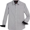 Egara Slim Fit Sport Shirt, Black & White Houndstooth 2 Egara Slim Fit Sport Shirt, Black & White Houndstooth -Men Clothing Shop MW40 6LH5 02 EGARA BLACK MAIN