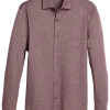 Joseph Abboud Modern Fit Knit Sport Shirt, Burgundy Houndstooth -Men Clothing Shop MW40 6LZ0 45 JOSEPH ABBOUD BURGUNDY MAIN