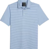 Jos. A. Bank Traveler Collection Modern Fit Polo, Light Blue Stripe -Men Clothing Shop MW40 6M0D 93 TRAVELER LIGHT BLUE MAIN