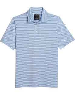Jos. A. Bank Traveler Collection Modern Fit Polo, Light Blue Stripe