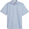 Joseph Abboud Modern Fit Spread Collar Sport Shirt, Light Blue Mini Floral -Men Clothing Shop MW40 6M9F 93 JOSEPH ABBOUD LT BLUE MAIN