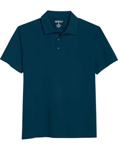 Awearness Kenneth Cole Modern Fit Welded Polo, Teal 3 Awearness Kenneth Cole Modern Fit Welded Polo, Teal