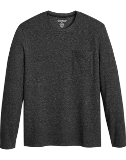 Awearness Kenneth Cole Slim Fit Crew Neck Long Sleeve T-Shirt, Black