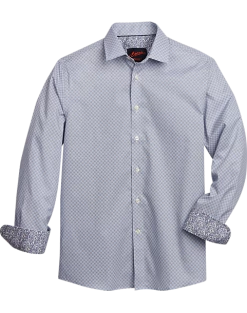 Egara Slim Fit Sport Shirt, Blue Tie Print