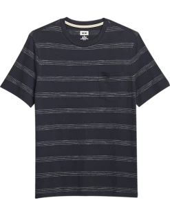 Joseph Abboud Modern Fit Short Sleeve Crew Neck T-Shirt Navy Stripe