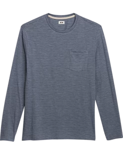 Joseph Abboud Modern Fit Crew Neck Tee, Slate Stripe