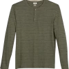 Joseph Abboud Modern Fit Henley, Olive Stripe -Men Clothing Shop MW40 6MRC 09 JOSEPH ABBOUD OLIVE MAIN