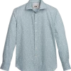 Joseph Abboud Modern Fit Sport Shirt, Teal Fossil Leaf 1 Joseph Abboud Modern Fit Sport Shirt, Teal Fossil Leaf -Men Clothing Shop MW40 6MRR 93 JOSEPH ABBOUD TEAL MAIN