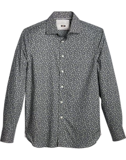 Joseph Abboud Modern Fit Spread Collar Woven Sport Shirt, Olive Foliage