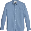 Joseph Abboud Modern Fit Sport Shirt, Blue Melange Check -Men Clothing Shop MW40 6MTP 14 JOSEPH ABBOUD MED BLUE MAIN