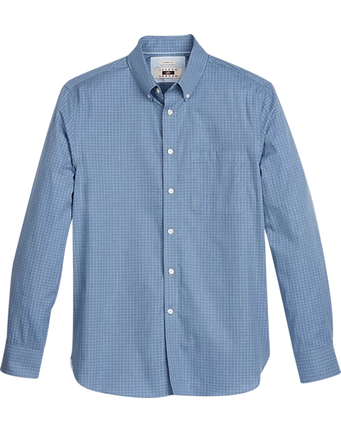 Joseph Abboud Modern Fit Sport Shirt, Blue Melange Check 3 Joseph Abboud Modern Fit Sport Shirt, Blue Melange Check