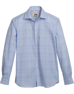 Joseph Abboud Modern Fit Sport Shirt, Blue Fine Plaid