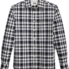 Joseph Abboud Modern Fit Slub Sport Shirt, Navy Plaid -Men Clothing Shop MW40 6MVY 01 JOSEPH ABBOUD NAVY MAIN