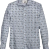 Joseph Abboud Modern Fit Sport Shirt, Blue Paisley Mosaic -Men Clothing Shop MW40 6MW2 14 JOSEPH ABBOUD BLUE MAIN