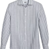 Joseph Abboud Modern Fit Sport Shirt, Navy Stripe -Men Clothing Shop MW40 6MW4 01 JOSEPH ABBOUD NAVY MAIN