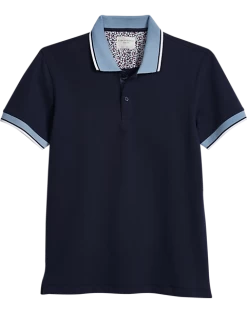Con.Struct Four-way Stretch Modern Fit Polo, Navy