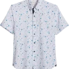 Con.Struct Slim Fit Short Sleeve Sport Shirt White & Blue Paisley 2 Con.Struct Slim Fit Short Sleeve Sport Shirt White & Blue Paisley -Men Clothing Shop MW40 6MY2 10 CONSTRUCT WHITE MAIN