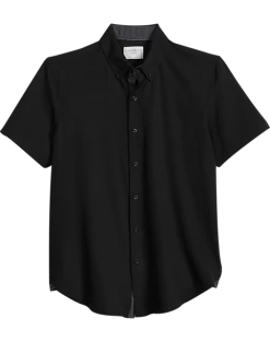 Con.Struct Slim Fit Short Sleeve Sport Shirt, Black