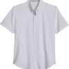 Con.Struct Slim Fit Short Sleeve Sport Shirt, White