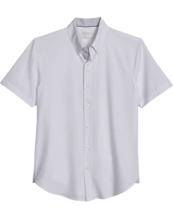 Con.Struct Slim Fit Short Sleeve Sport Shirt, White