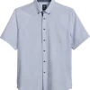 Michael Strahan Modern Fit Short Sleeve Sport Shirt, Square Dot White 2 Michael Strahan Modern Fit Short Sleeve Sport Shirt, Square Dot White -Men Clothing Shop MW40 6MYV 10 MICHAEL STRAHAN WHITE MAIN